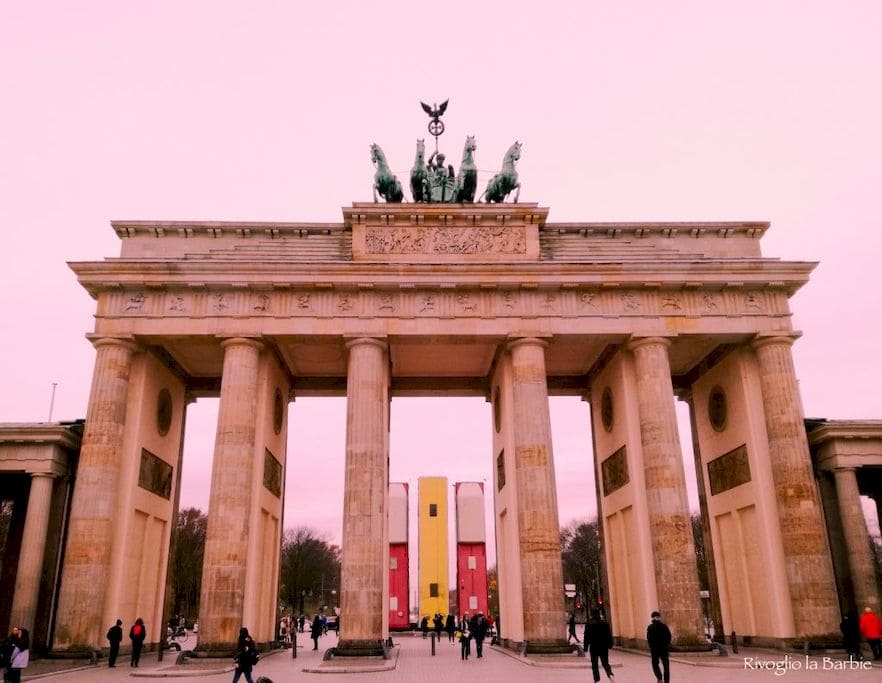Porta di Brandeburgo Berlino al tramonto